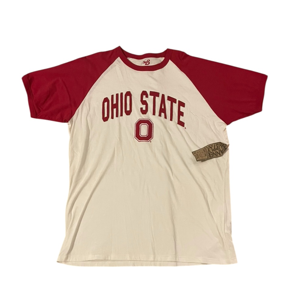 Ohio State Baseball T-Shirt NWT White XL | 100% Cotton Banner Supply‎ Co